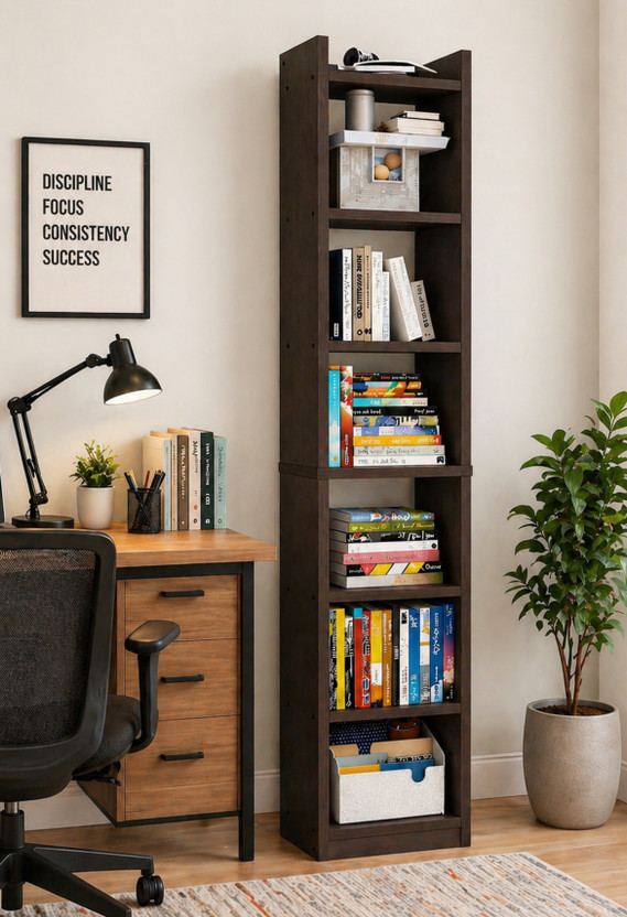 Urban Ladder Solid Wood Wall Shelf Book Case Unit