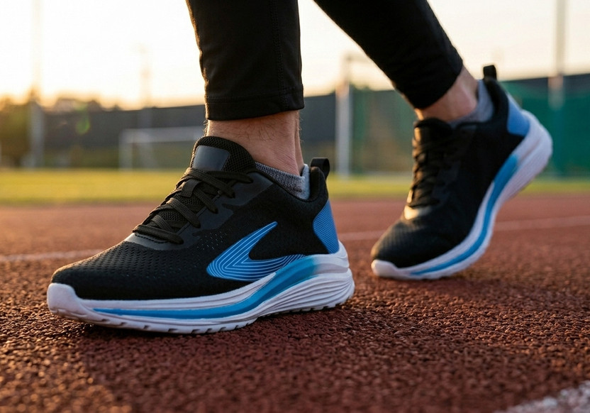 Men Running Shoes Superior Grip Cushioned Upto 10km/week, Jogflow100 - Black